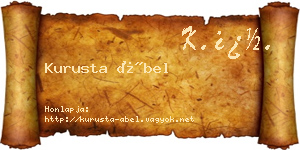 Kurusta Ábel névjegykártya