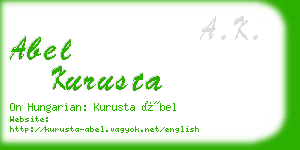 abel kurusta business card